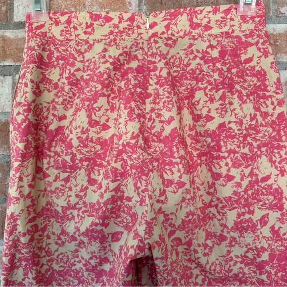 Lucy Paris Kinsey Pink Cream 100% Cotton Ankle Pants Women’s Small - Picture 7 of 11